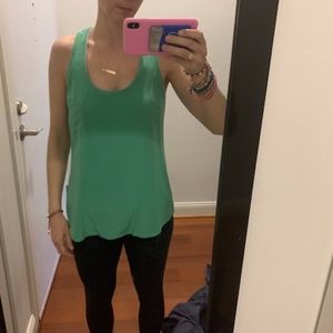 Joie 100% silk razor back tank